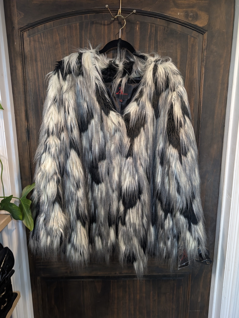 NWT Adrienne Landau Fur Statement Coat 1X